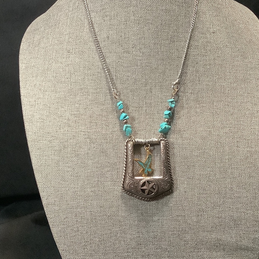 Belt buckle necklace